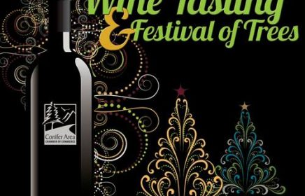 Saluting Branches organization wine tasting fundraiser flyer Festival of Trees