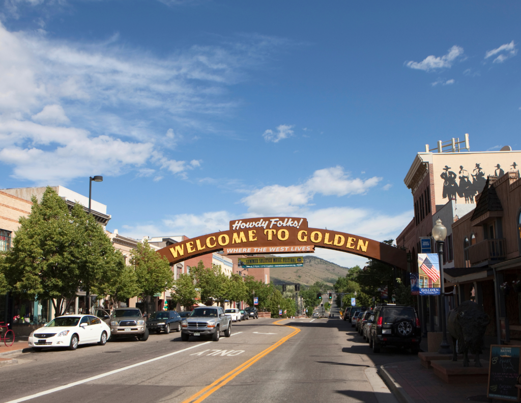 Tree services in Golden Colorado Golden Downtown Golden sign.png
